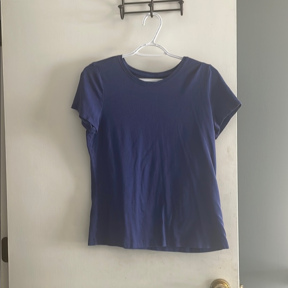 Banana Republic Blue Fitted Short Sleeve T-Shirt